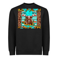 Black texas longhorn sunflower gemstone Heavyweight Sweatshirt - JahusDesignShop