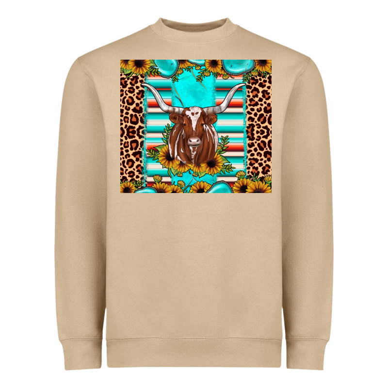 Texas Longhorn Sunflower Gemstone Heavyweight Sweatshirt by JahusDesignShop | Teevron