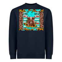 Navy texas longhorn sunflower gemstone Heavyweight Sweatshirt - JahusDesignShop