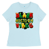 Baby Blue black history vibes Ladies Tee - FaDigitalArtStudio