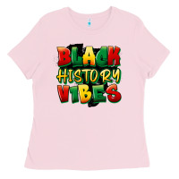 Bubblegum Pink black history vibes Ladies Tee - FaDigitalArtStudio