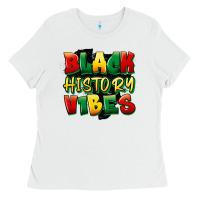 White black history vibes Ladies Tee - FaDigitalArtStudio