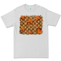 Dove Grey autumn leafe backround Premium Tee - RanaPortraitStore