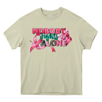 Nobody Fights Alone Cancer Awareness Heavy Core Tee | Teevron
