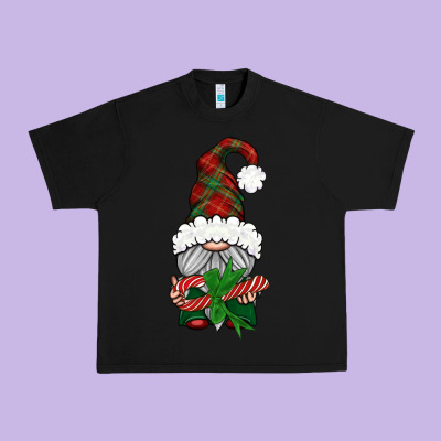 Christmas Gnome With Candy Urban Heavy Tee Designed By Bundleandbundleshop