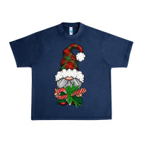 Navy Christmas Gnome With Candy Urban Heavy Tee - BundleAndBundleShop