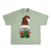 Oil Green Christmas Gnome With Candy Urban Heavy Tee - BundleAndBundleShop