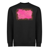 Gemstone Pink Leopard Background Heavyweight Sweatshirt | Teevron