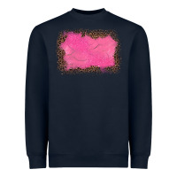 Navy gemstone pink leopard background Heavyweight Sweatshirt - JahusDesignShop