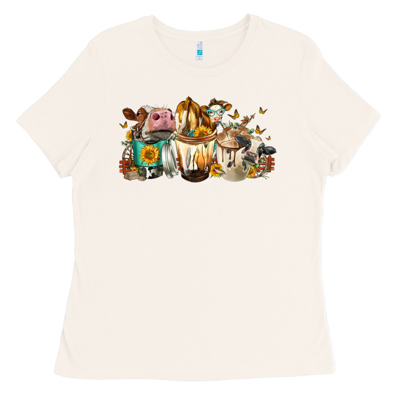 Cows And Coffee Ladies Tee by FaDigitalArtStudio | Teevron
