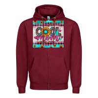 Burgundy cool mom Zipper Hoodie - JahusDesignShop
