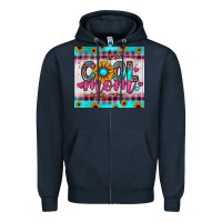 Navy cool mom Zipper Hoodie - JahusDesignShop
