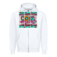 White cool mom Zipper Hoodie - JahusDesignShop