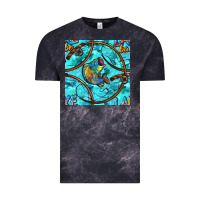 Cloud Black Lake Babe And Fish With Camouflage Seamless Pattern Vintage Tee - BundleAndBundleShop