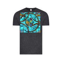 Vintage Black Lake Babe And Fish With Camouflage Seamless Pattern Vintage Tee - BundleAndBundleShop