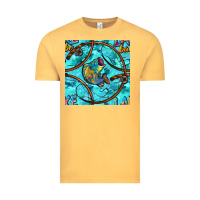 Vintage Mustard Lake Babe And Fish With Camouflage Seamless Pattern Vintage Tee - BundleAndBundleShop