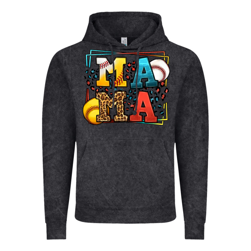 Leopard Softball And Baseball Mama Mother's Day Vintage Hoodie by LillyAllenDesigns | Teevron