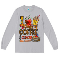 Moon Dust 100. Days Of Coffee  Chaos Long Sleeve Tee - CowhideDigitalArt