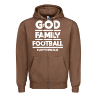 God Family Football Christian Faith Shirt Zipper Hoodie | Teevron