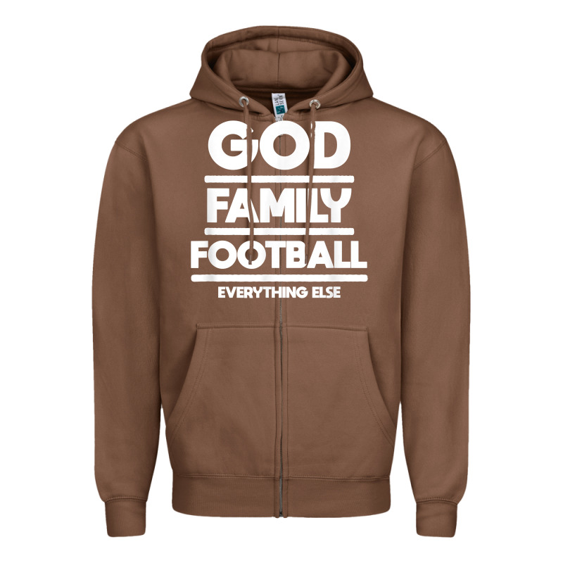 God Family Football Christian Faith Shirt Zipper Hoodie by baoMotion | Teevron