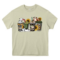 Mossy cowhide coffee cup Heavy Core Tee - HowdyJamesFarm