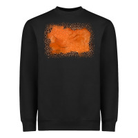 Black gemstone orange leopard background Heavyweight Sweatshirt - JahusDesignShop