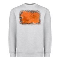 Heather Grey gemstone orange leopard background Heavyweight Sweatshirt - JahusDesignShop