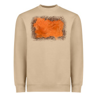 Mushroom gemstone orange leopard background Heavyweight Sweatshirt - JahusDesignShop