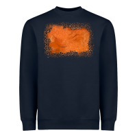 Navy gemstone orange leopard background Heavyweight Sweatshirt - JahusDesignShop