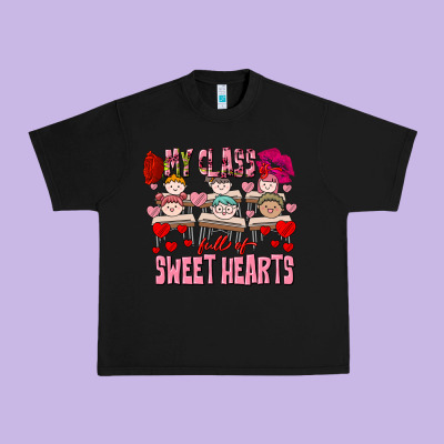 Valentine's Day My Class Is Full Of Sweet Hearts Urban Heavy Tee Designed By Fadigitalartstudio