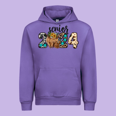 Western Senior 2024 Cow Urban Hoodie Designed By Ranaportraitstore