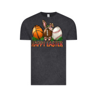 Vintage Black Happy Easter Sports Vintage Tee - BundleAndBundleShop
