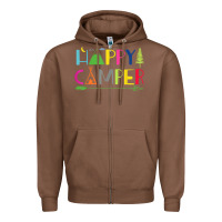 Chestnut camping arrow camper happy summer camp camping kids 635 Zipper Hoodie - baoMotion