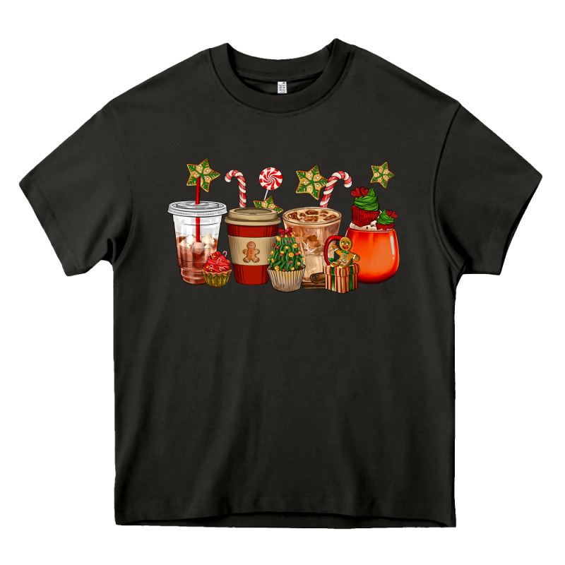 Christmas Cup Cakes Coffee Cups Heavy Core Tee by CowGirlArtShop | Teevron