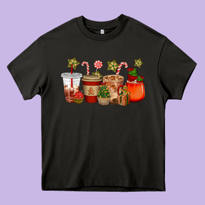 Christmas Cup Cakes Coffee Cups Heavy Core Tee Designed By Cowgirlartshop