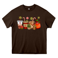 Chocolate Brown christmas cup cakes coffee cups Heavy Core Tee - CowGirlArtShop