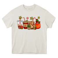 Cream christmas cup cakes coffee cups Heavy Core Tee - CowGirlArtShop