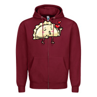 Burgundy pierogi lovers t  shirt pierogi kawaii emoticon polish food dyngus day Zipper Hoodie - baoMotion