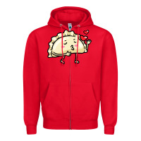 Red pierogi lovers t  shirt pierogi kawaii emoticon polish food dyngus day Zipper Hoodie - baoMotion