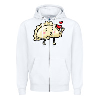 White pierogi lovers t  shirt pierogi kawaii emoticon polish food dyngus day Zipper Hoodie - baoMotion
