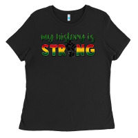 Black My history is strong Ladies Tee - FaDigitalArtStudio