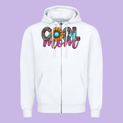 Cool Mom Zipper Hoodie Designed By Jahusdesignshop