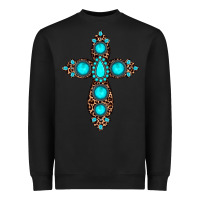 Black gemstone leopard cross Heavyweight Sweatshirt - JahusDesignShop