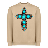 Mushroom gemstone leopard cross Heavyweight Sweatshirt - JahusDesignShop