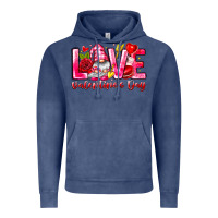 Vintage Denim Love Valentines Day Gnome Vintage Hoodie - CowhideDigitalArt