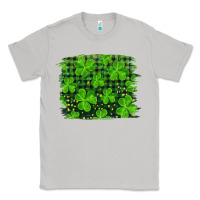 Moon Dust st patrick's day shamrock and plaid distressed background Classic Tee - RanaPortraitStore