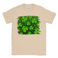 Mushroom st patrick's day shamrock and plaid distressed background Classic Tee - RanaPortraitStore