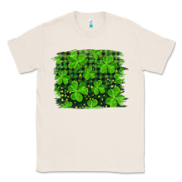 Natural st patrick's day shamrock and plaid distressed background Classic Tee - RanaPortraitStore