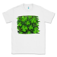 White st patrick's day shamrock and plaid distressed background Classic Tee - RanaPortraitStore