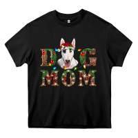 Black Christmas Dog Mom Bull Terrier Heavy Core Tee - RanaPortraitStore